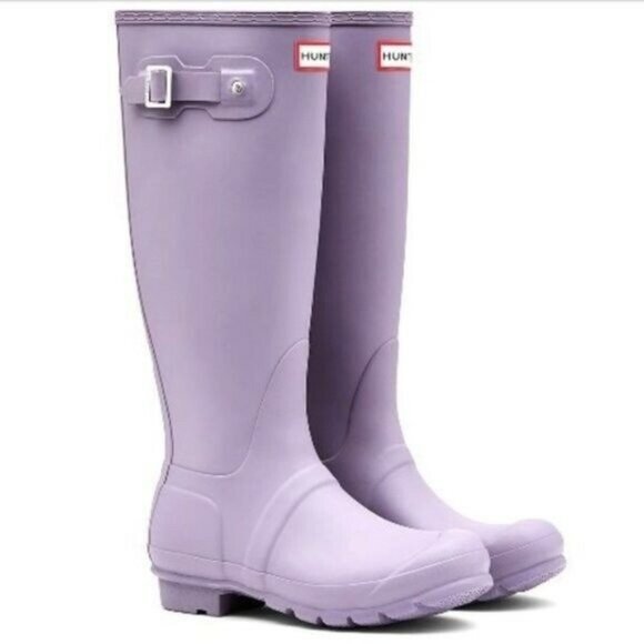 purple tall boots